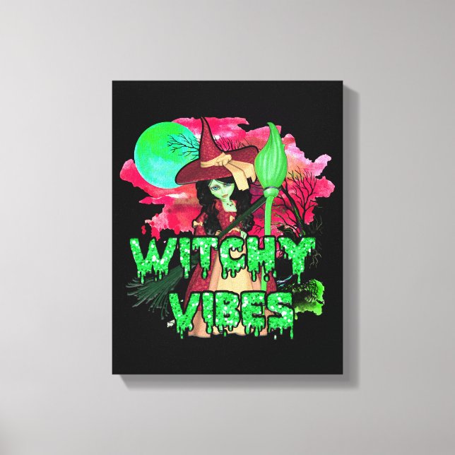 Lienzo Halloween Witchen Vibes (Anverso)