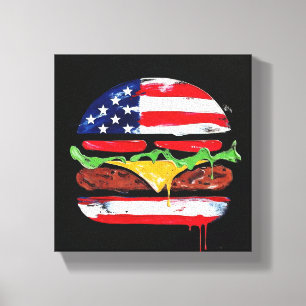 Lienzo Hamburguesa América (Pintura Negra nº 6)