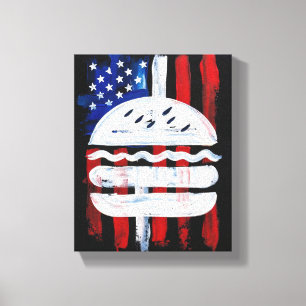Lienzo Hamburguesa América (Pintura Negra No. 1)