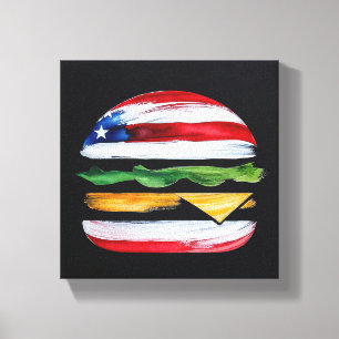 Lienzo Hamburguesa América (Pintura Negra No. 2)
