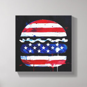 Lienzo Hamburguesa América (Pintura Negra No. 3)