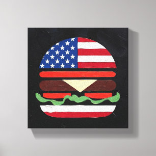 Lienzo Hamburguesa América (Pintura Negra No. 4)