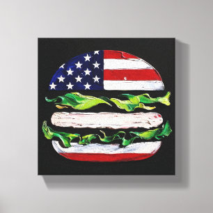 Lienzo Hamburguesa América (Pintura Negra No. 5)