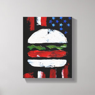 Lienzo Hamburguesa América (Pintura Negra No. 7)