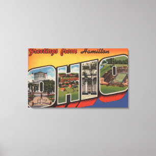 Lienzo Hamilton, Ohio - Escenas de letras grandes