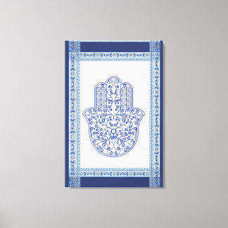 Lienzo hamsa*tunis*morocco*henna*azul