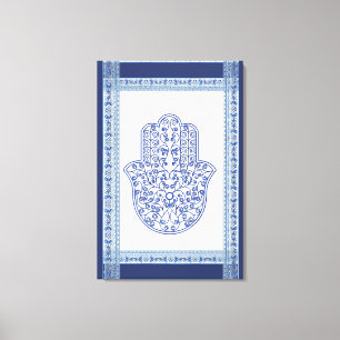 Lienzo hamsa*tunis*morocco*henna*blue