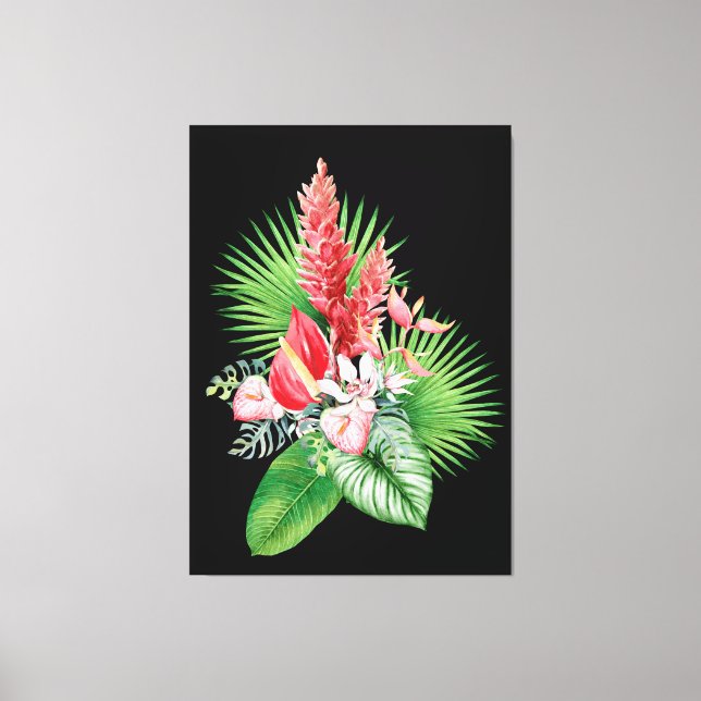 Lienzo Hana hou - Acuerdo floral hawaiano (Anverso)