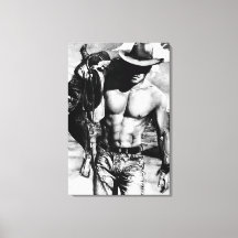 Hand original dibujado Guapo Hombre Vaquero Sexy