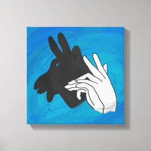 Lienzo Hand Silhouette Billy Goat Blue