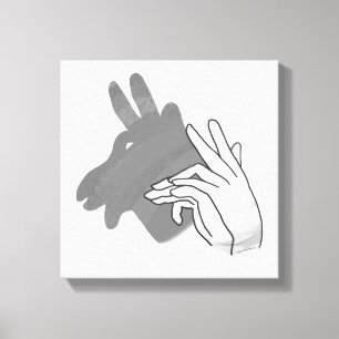 Lienzo Hand Silhouette Billy Goat Gray