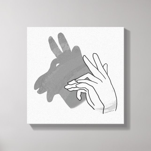 Lienzo Hand Silhouette Billy Goat Gray (Anverso)