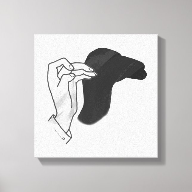 Lienzo Hand Silhouette Camel (Anverso)