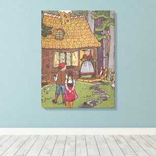 Lienzo Hansel y Gretel, Cuento de Hadas Antiguo por Hauma
