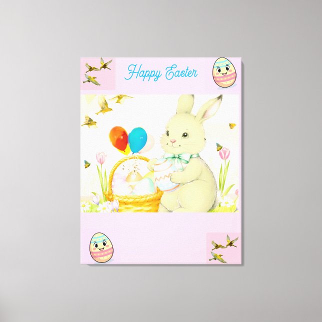 Lienzo Happy Easter Bunny Canvas (Anverso)