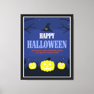 Lienzo Happy Halloween Pumpkin Wall ART