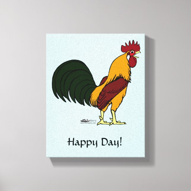 Lienzo Happy Rooster (Anverso)