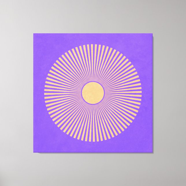 Lienzo Happy Sunburst Stretched Canvas Print (Anverso)