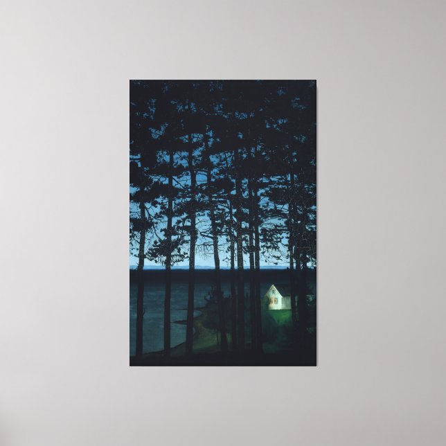 Lienzo Harald Oscar Sohlberg - Cabaña de pescadores (1899 (Anverso)