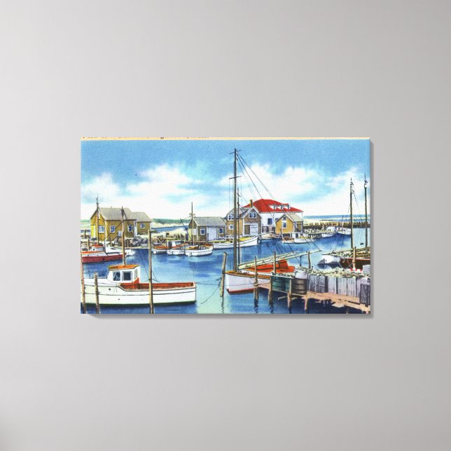 Lienzo Harborview en el paseo marítimo (Anverso)