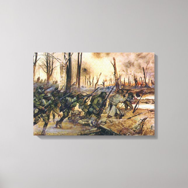 Lienzo Harlem Hell Fighters Séchault H. Charles McBarron (Anverso)