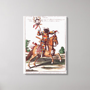 Lienzo Harlequin a caballo