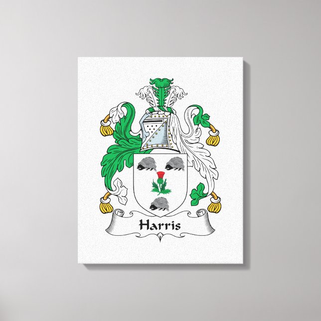 Lienzo Harris Family Crest (Anverso)