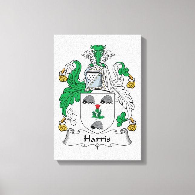 Lienzo Harris Family Crest (Anverso)