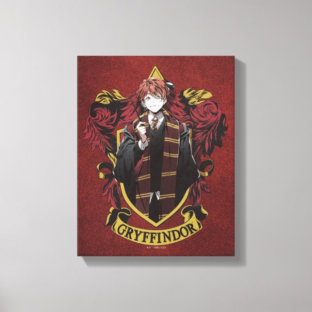 Lienzo HARRY POTTER™ | Anime Ron Weasley House Escudo (Anverso)