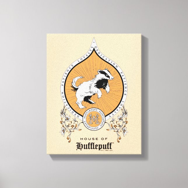 Lienzo HARRY POTTER™ | Escudo Delicado Sketch HUFFLEPUFF™ (Anverso)
