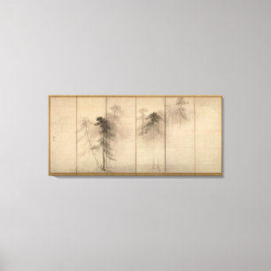 Lienzo Hasegawa Tohaku Pine Trees 16.º japonés