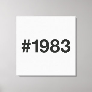 Lienzo Hashtag 42 aniversario de cumpleaños de 1983