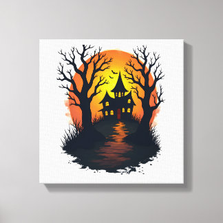 Lienzo Haunted Forest � Spooky Halloween Nature Tee