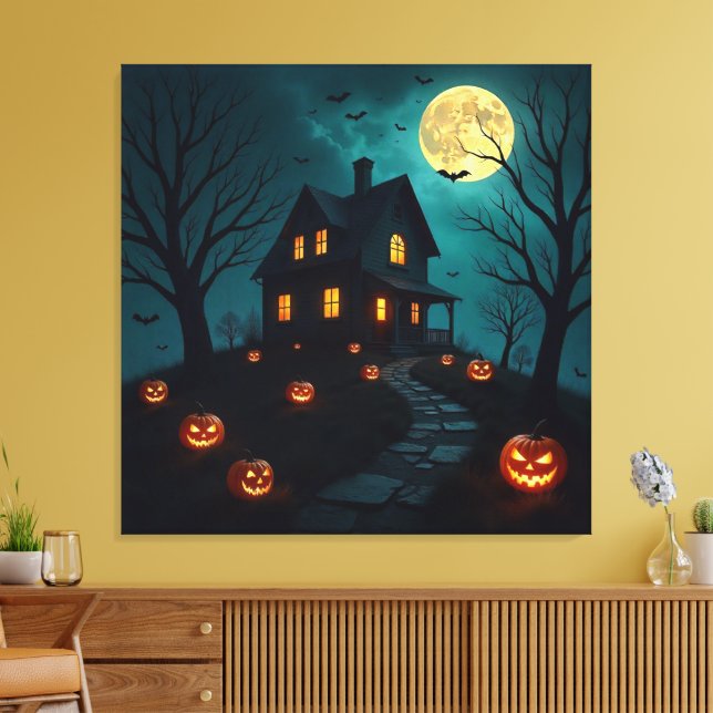Lienzo Haunted House Premium Wrapped Canvas (Insitu (Sala de estar))