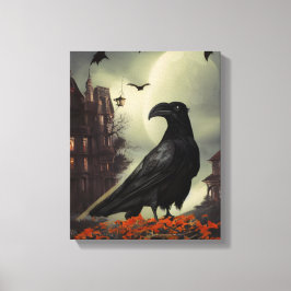 Lienzo Haunted House Raven