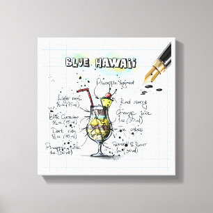 Lienzo Hawai azul
