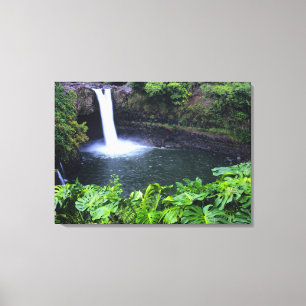 Lienzo Hawái, Isla Grande, Hilo, Cataratas del Arcoíris,