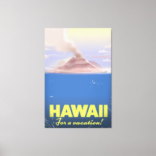 Lienzo ¡Hawái para unas vacaciones! poster de viajes vint