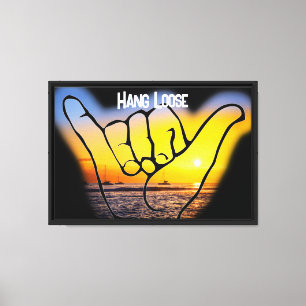 Lienzo Hawaiano Hang Loose, aka Shaka