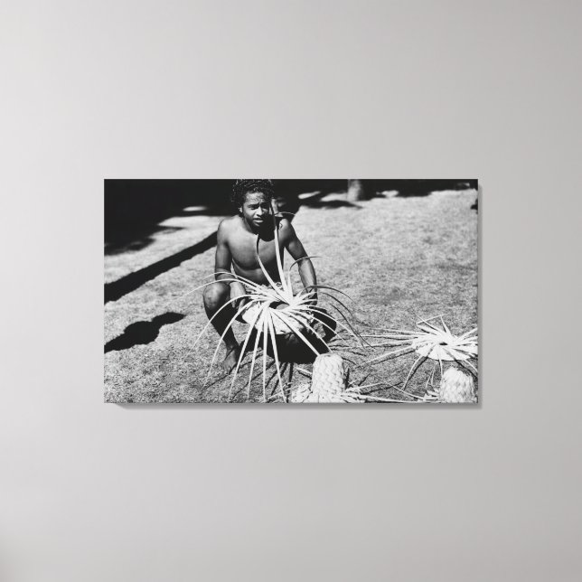 Lienzo Hawaii - Hombre haciendo fotografías de Gorras de  (Anverso)