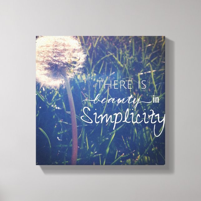Lienzo Hay Belleza En La Simplicidad (Anverso)