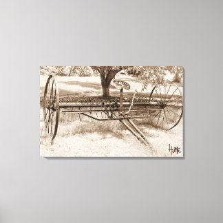 Lienzo Hay Rake antiguo