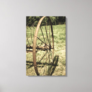Lienzo Hay Rake Wheel Aged