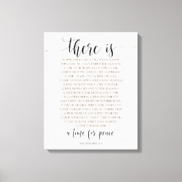 Lienzo Hay Tiempo Para Todo, Ecclesiastés 3:1-8