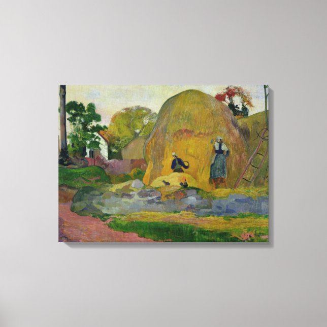 Lienzo Haystacks amarillos, o cosecha dorada, 1889 (Anverso)