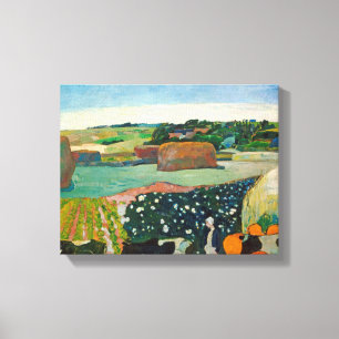 Lienzo Haystacks de Paul Gauguin el   en Bretaña, 1890