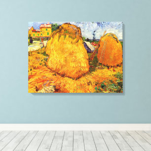 Lienzo Haystacks en Provenza por Vincent van Gogh