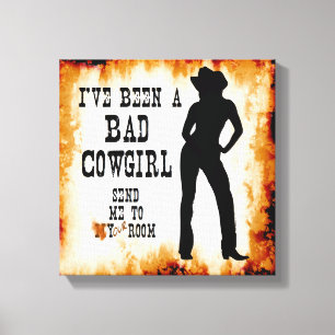 Lienzo He sido una MALA MUJER Envíame a tu habitación