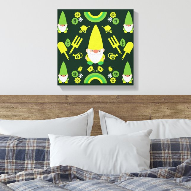 Lienzo Head Garden Gnome Gardener (Insitu(Dormitorio))