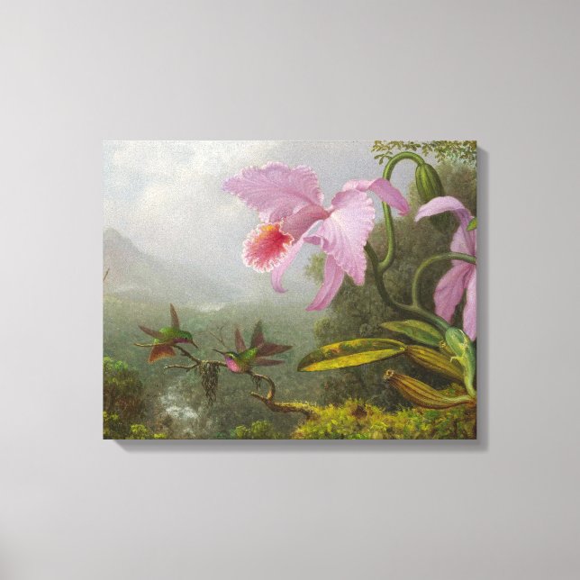 Lienzo HEADE - Dos Hummingbirds - Ángel del sol sobre una (Anverso)